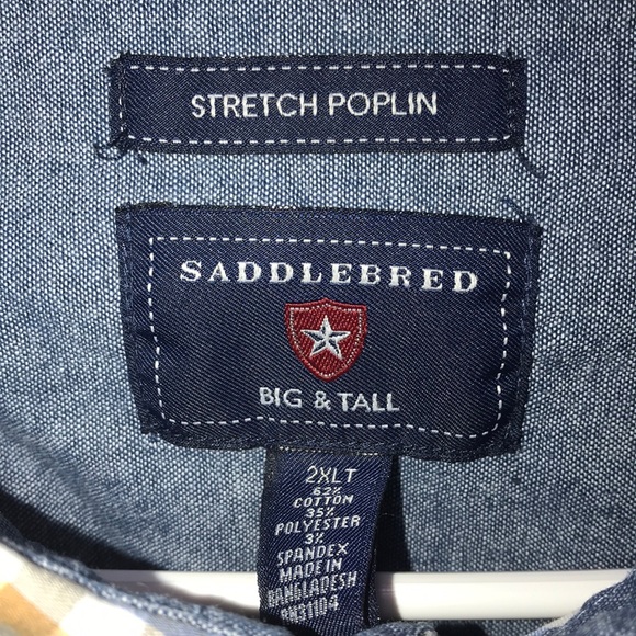 SADDLEBRED Big & Tall shirt SIZE 2XLT - Picture 2 of 4
